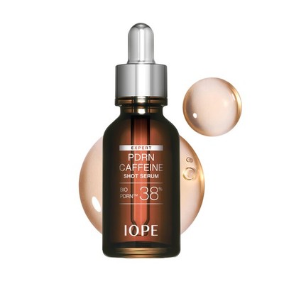 IOPE Expert PDRN Caffeine Shot Serum  AntiAging Face Serum to Visibly Depuff,...