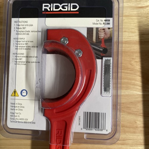 RIDGID 2 in. FC-200 Single Rotation ABS Cellular Foam Core PVC Pipe Cutter - Picture 8 of 8