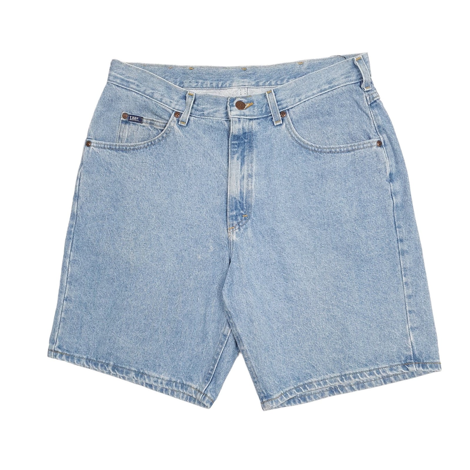 LEE Vintage 1990s Blue Denim Jeans Cotton Shorts Mens W36
