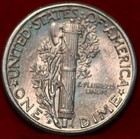 Uncirculated 1944-D Denver Mint Silver Mercury Dime — photo 2