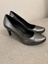 Easy Spirit AntiGravity Women's Danica Pumps Pewter Gray Leather Size 8M