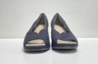TOMS Women's Wedge Heels Black Canvas Slip-On Size 9 — photo 2