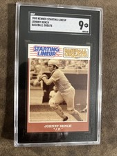 Johnny Bench 1989 Kenner Starting Lineup Baseball Greats SGC 9