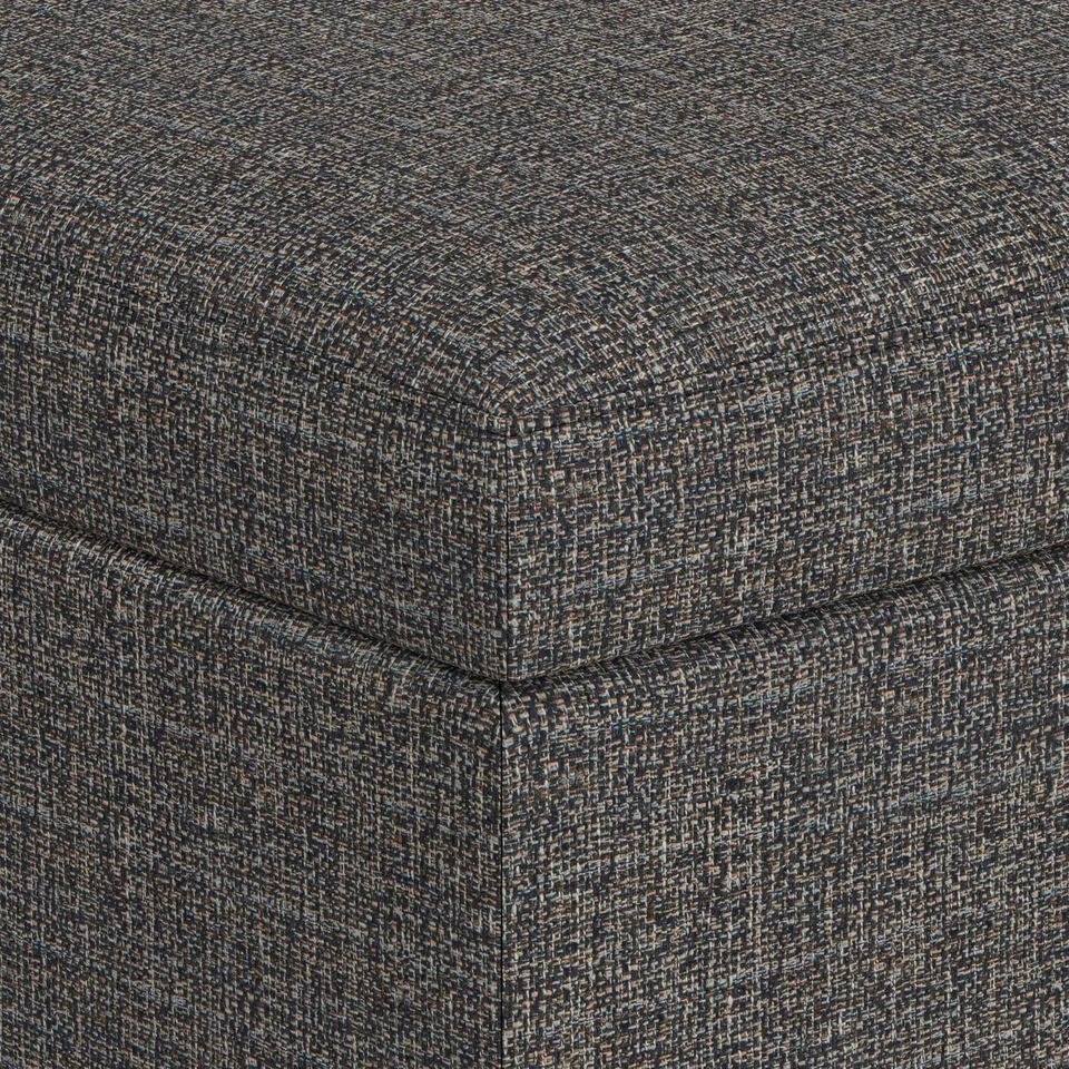 SIMPLIHOME Owen 34 pulgadas de ancho mediados de siglo rectangular mesa de centro almacenamiento otomana Foto 4 de 4