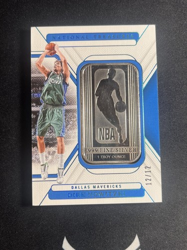 2024 Dirk Nowitzki Panini National Treasures 12/12 Silver Bar Logoman Mavericks