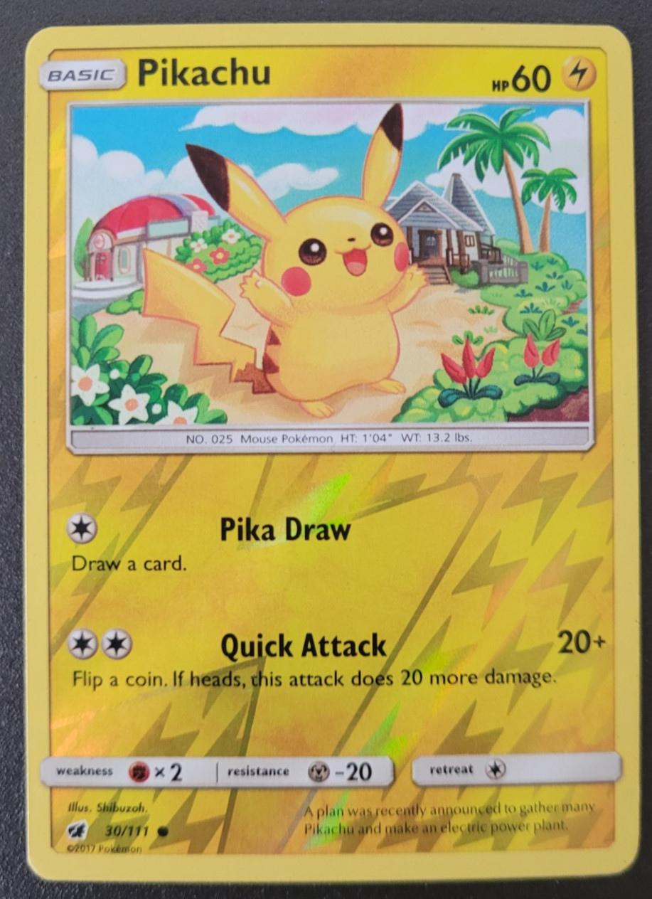 Pokemon Crimson Invasion Pikachu Reverse Holo Common 30/111 NM/M Condition