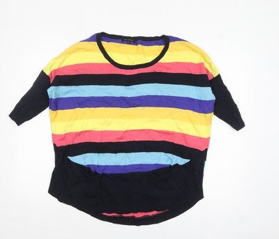 QED London Damen Pullover Pulli bunt gestreift Baumwolle M/L