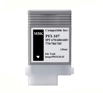 PFI107 MBK Matte Black Ink Cartridge fit Canon  IPF670 IPF680 IPF780 IPF785