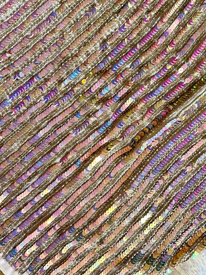 Coast Gold Sequin Top Cap Sleeve Top UK 12 – Cropped Partywear - Image 4 of 4