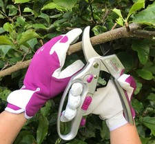 Ladies Advanced 2-in-1 Ratchet Pruner Secateurs - 5 X Power Gardening Secateurs