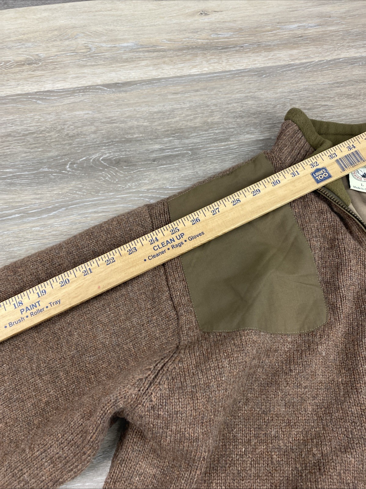 Mack's Prairie Wings Upland Hunting Sweater Size Large 80% Wool Lined - Heavy