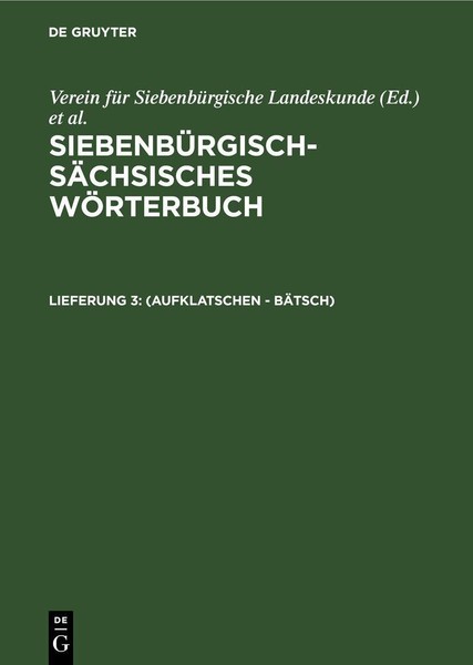 (Aufklatschen - BäTsch) Adolf Schullerus-image