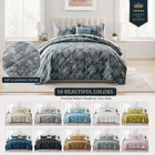 Soft Lightweight Diamond Bedspread Set Decorative Quilted Coverlet Queen King