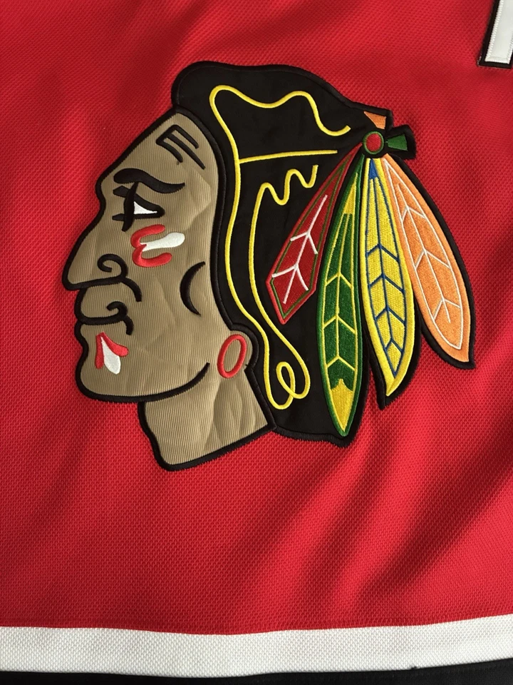 Винтажная вышитая футболка Chicago Blackhawks Duncan Keith Reebok НХЛ размер 50 - Изображение 3 из 4