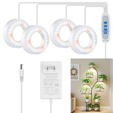Ceiling Grow Lights for Indoor Plants, 192 LEDs 24W Full 3.5inch-4 Head