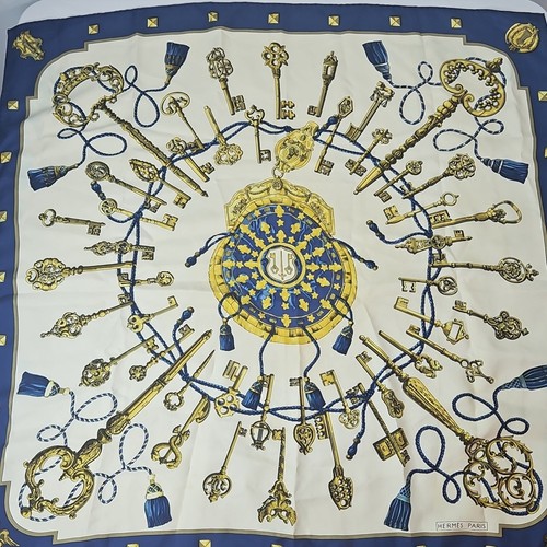 Vintage Hermès "Les Cles" (The Keys) Silk Scarf