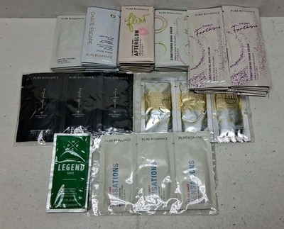 Pure Romance Lot Of 55 Shave Cream Afterglow Enhancement Lubricant Sample Tester