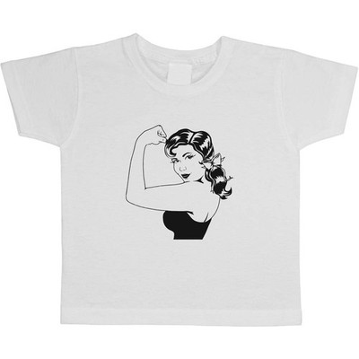 Kinder/Kinder-T-Shirts Baumwolle ''Woman Flexing Muscle'' (TS058679)