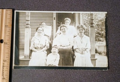1912 Family Women Child Glenshaw Pennsylvania Photo RPPC Antique Real Postcard 