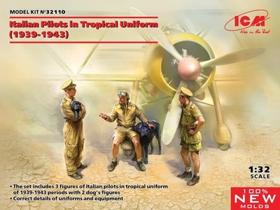 ICM 1/32 Italian Air Force pilot tropical specification 1939-1943 plastic model