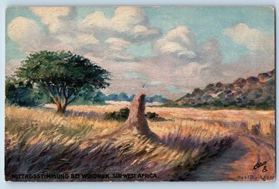 Namibia Postcard Midday Mood in Windhoek Sud-West Africa c1910 Oilette Tuck