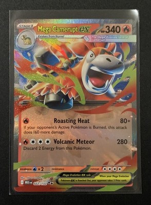 Mega Camerupt EX 022/132 - Double Rare - Mega Evolution Base Set - Pokemon TCG