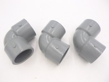 3 Pack Lasco 2-1/2" PVC Plastic Pipe Slip 90  Elbows