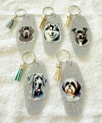 Handmade Dog Breed Keychain with Tassel-Multiple Breeds Available-Dog Lover Gift