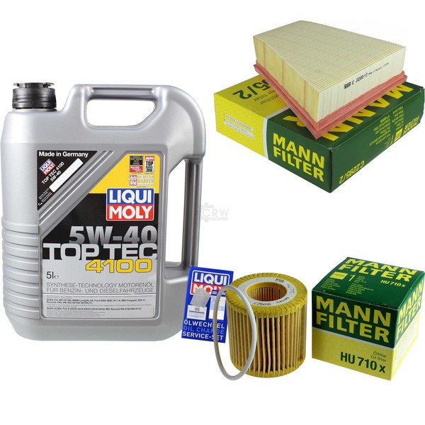Inspektionspaket 5L Liqui Moly Top Tec 4100 5W-40 FüR Skoda Fabia II 1.2 12V VW-image
