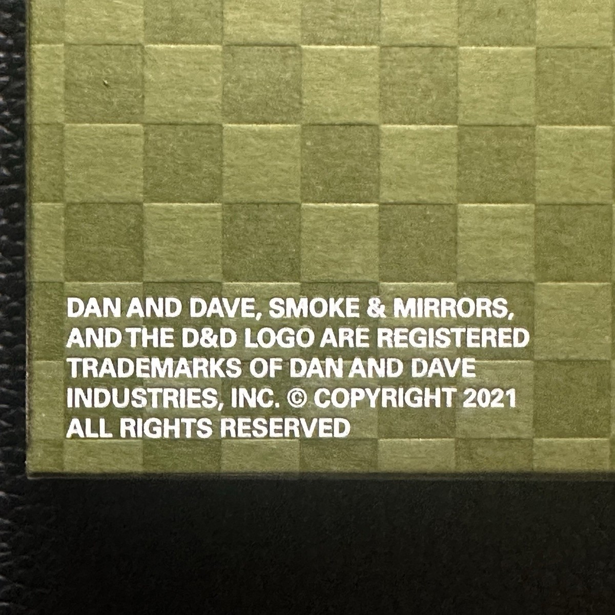 Anyone Dan And Dave Smoke & Mirrors V4 Green Checkerboard Edition