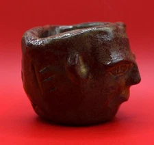 "Sumerian Wish" - Abstract Original Clay Sculpture. Hand made & glazed.