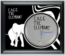 Cage The Elephant Matt Shultz Autographed Custom Framed Drum Head Display ACOA