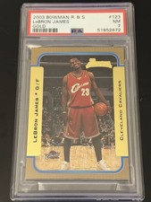 2003 Bowman Rookies & Stars 123 Lebron James Gold PSA  Cavaliers