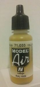 ochre 17ml vallejo acrylic paint yellow air