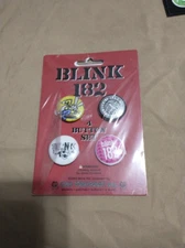 Blink 182 - C & D Visionary - 2002 - 4 Piece Button Set - *NEW* *PLASTIC RIPPED*