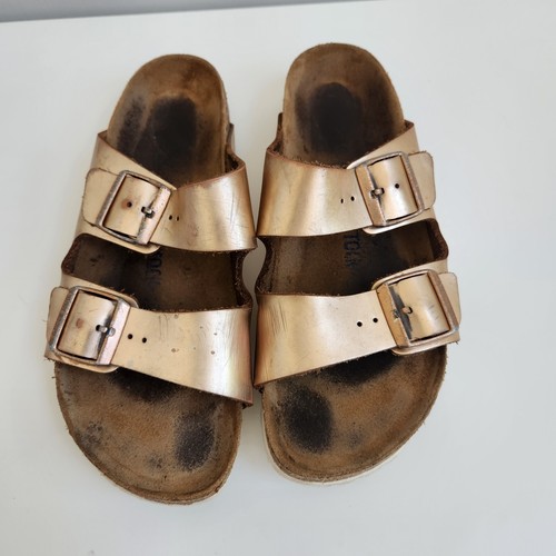 Birkenstock Arizona Sandalen Damen Größe 9 Metallic Gold - Bild 3 von 13