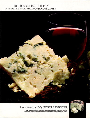 1983 Roquefort Cheese Great Cheeses Of Europe Vintage Print Ad Full Page