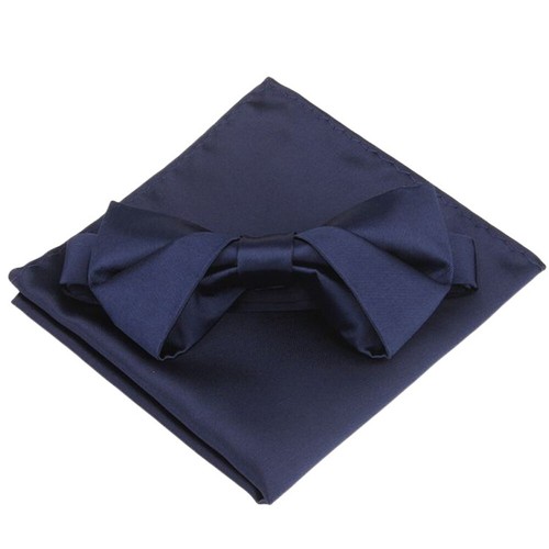 Men Paisley Pre-tied Bowtie Pocket Square Wedding Party Bow Tie Handkerchief Set - Picture 3 of 8