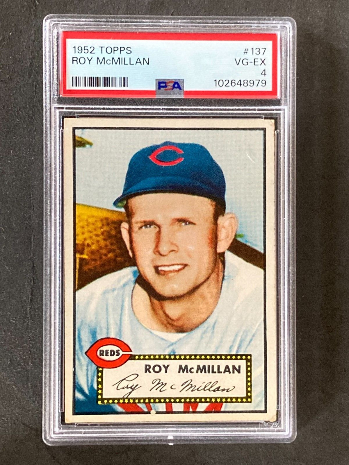 1952 Topps #137 Roy McMillan Set Break PSA 4