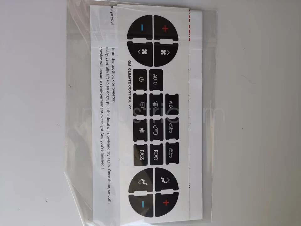 2x AC Dash Button Repair Kit Dual Climate Control Decal Sticker For GM SUV Truck - Изображение 4 из 4