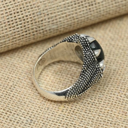 Bloodstone Men's Ring Handmade 925 Sterling Silver Partywear Men's Ring HA13 - 第 3/3 張圖片