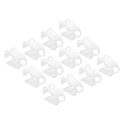 12Stk Plastik Rohrklemmen 1/2'' - 3/4'' Rohr AD Einstellbare Schlauchklemme Weiß