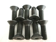 5/16-24 X 1" FLAT HEAD HEX SOCKET CAP SCREWS ALLOY BLACK STEEL - 10 PCS