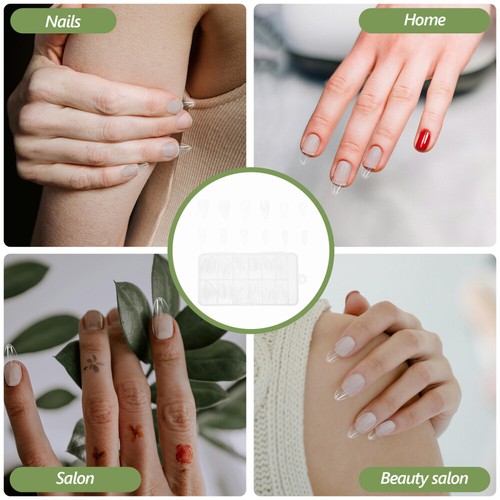 120Pcs Fake Nails Nail Tips Full Cover Press On Nails Clear False Nails for Nail - 第 6/12 張圖片