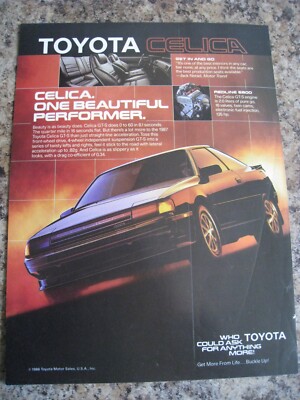 TOYOTA CELICA AUTO WER KÖNNTE NOCH WAS VERLANGEN 1987 WERBUNG A4 AKTE 27