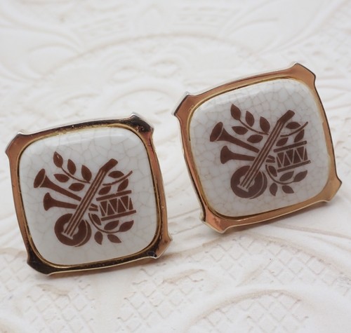 Maglie bracciale vintage Royal Copenhagen Danimarca porcellana strumenti musicali mandolino - Foto 3 di 5