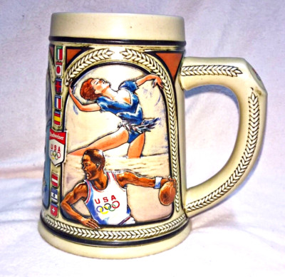 Budweiser 1992 Olympics Team Stein Three Different Sport Panels See Photos