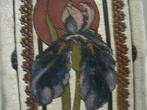 Gunn Keramik Wandbehang 6"x10" ~ Iris ~ signiert ~ LBDLL - Bild 2 von 5