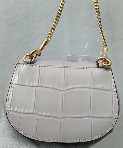 Coach Morgan Gray Brich Leather Card Holing Chain Crossbody Bag - NWT $248 - Picture 2 of 13
