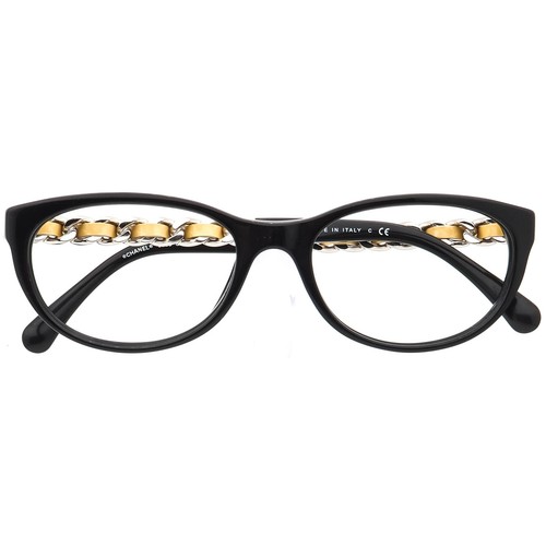 Chanel Brille 3268-Q c.501 Poliert Schwarz Semi Cat Eye Gestell Italy 51-17 135 - Bild 6 von 6